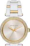 Buy Shop Michael Kors Delray Rose Gold Dial White Steel Strap Watch for Women - MK4315 USA Online