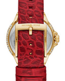 Buy Shop Michael Kors Camille Three-Hand Red Dial Red Leather Strap Watch for Women - MK4750 USA Online