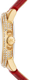 Buy Shop Michael Kors Camille Three-Hand Red Dial Red Leather Strap Watch for Women - MK4750 USA Online