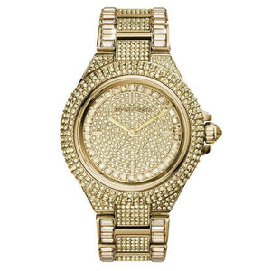 Buy Shop Michael Kors Camille Diamonds Gold Dial Gold Steel Strap Watch for Women - MK5720 USA Online