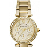 Buy Shop Michael Kors Parker White Dial Gold Steel Strap Watch for Women - MK6056 USA Online