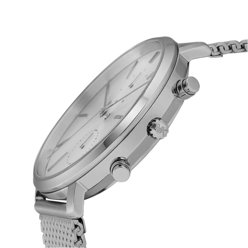 Buy Shop Michael Kors Jaryn Silver Dial Silver Mesh Bracelet Watch for Men - MK8541 USA Online