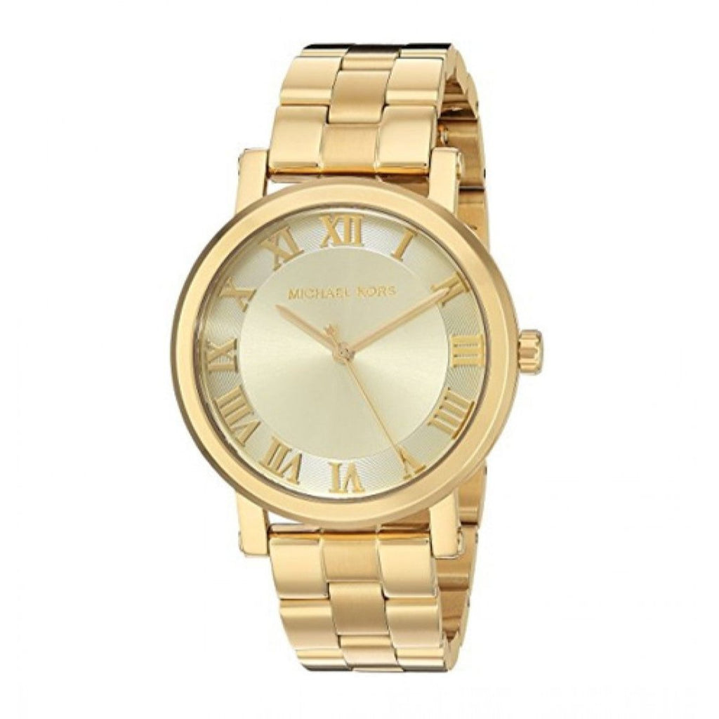Buy Shop Michael Kors Norie Gold Dial Gold Steel Strap Watch for Women - MK3560 USA Online
