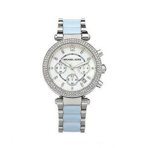 Buy Shop Michael Kors Parker White Dial Two Tone Steel Strap Watch for Women - MK6138 USA Online
