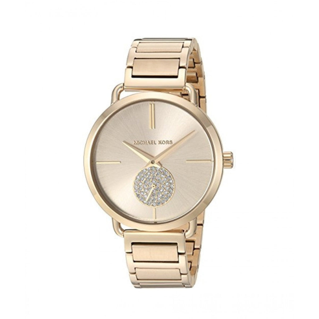 Buy Shop Michael Kors Portia Gold Dial Gold Steel Strap Watch for Women - MK3639 USA Online