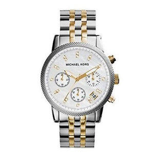 Buy Shop Michael Kors Ritz Chronograph White Dial Two Tone Steel Strap Watch for Women - MK5057 USA Online