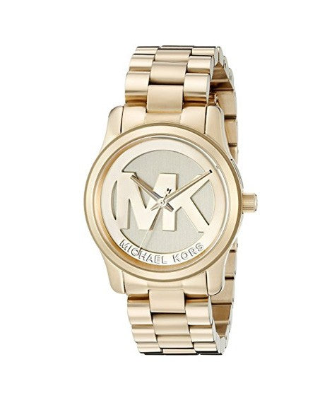 Buy Shop Michael Kors Runway Gold Dial Gold Steel Strap Watch for Women - MK5786 USA Online