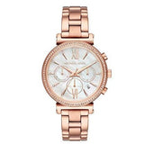 Buy Shop Michael Kors Sofie Chronograph Mother of Pearl White Dial Rose Gold Steel Strap Watch For Women - MK6576 USA Online