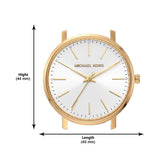 Buy Shop Michael Kors Pyper Quartz Silver Dial Brown Leather Strap Watch For Women - MK2857 USA Online