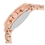 Michael Kors Everest Chronograph Black Dial Rose Gold Steel Strap Watch for Women - MK6972