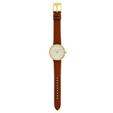 Buy Shop Michael Kors Pyper Quartz Silver Dial Brown Leather Watch For Women - MK2740 USA Online