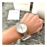 Buy Shop Michael Kors Charley Quartz Silver Dial Silver Steel Strap Watch for Women - MK4398 USA Online
