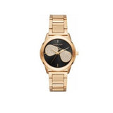 Buy Shop Michael Kors Hartman Analog Quartz Black Dial Gold Steel Strap Watch For Women - MK3647 USA Online