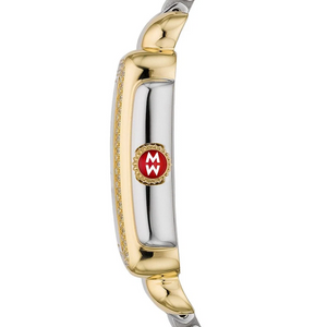 Buy Shop Michele Deco Silver Dial Two Tone Steel Strap Watch For Women - MWW06V000023 USA Online