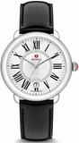 Buy Shop Michele Serein Mother of Pearl Dial Black Leather Strap Watch for Women - MWW21B000011 USA Online