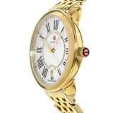 Buy Shop Michele Serein Mother of Pearl Dial Gold Steel Strap Watch for Women - MWW21B000017 USA Online
