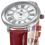 Buy Shop Michele Serein Mother of Pearl Dial Red Leather Strap Watch For Women - MWW21B000023 USA Online