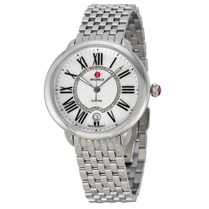 Buy Shop Michele Serein Mother of Pearl Dial Silver Steel Strap Watch for Women - MWW21B000009 USA Online