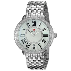 Buy Shop Michele Serein Mother of Pearl Dial Silver Steel Strap Watch for Women - MWW21B000030 USA Online