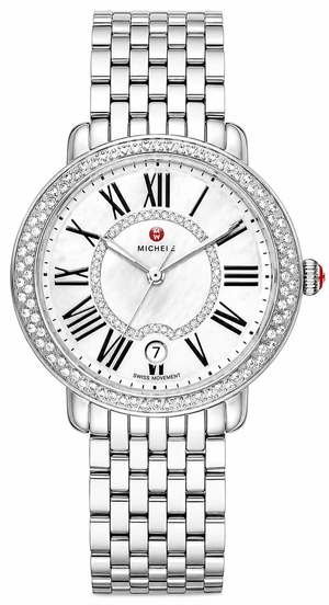 Buy Shop Michele Serein Mother of Pearl Dial Silver Steel Strap Watch for Women - MWW21B000030 USA Online