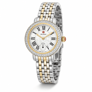 Buy Shop Michele Serein Mother of Pearl Dial Two Tone Steel Strap Watch for Women - MWW21B000015 USA Online