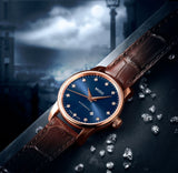 Buy Shop Mido Baroncelli Automatic Midnight Blue Dial Brown Leather Strap Watch For Women - M7600.3.65.8 USA Online