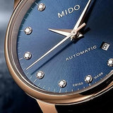 Buy Shop Mido Baroncelli Automatic Midnight Blue Dial Brown Leather Strap Watch For Women - M7600.3.65.8 USA Online