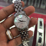 Buy Shop Mido Baroncelli Automatic Mother Of Pearl Dial Silver Steel Strap Watch For Women - M7600.4.69.1 USA Online