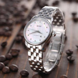 Buy Shop Mido Baroncelli Automatic Mother Of Pearl Dial Silver Steel Strap Watch For Women - M7600.4.69.1 USA Online