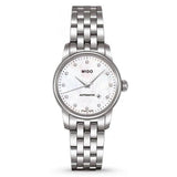 Buy Shop Mido Baroncelli Automatic Mother Of Pearl Dial Silver Steel Strap Watch For Women - M7600.4.69.1 USA Online