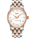 Buy Shop Mido Baroncelli Automatic White Dial Two Tone Steel Strap Watch For Women - M8600.9.N6.1 USA Online