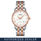 Buy Shop Mido Baroncelli Automatic White Dial Two Tone Steel Strap Watch For Women - M8600.9.N6.1 USA Online