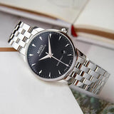 Buy Shop Mido Baroncelli Ii Automatic Black Dial Silver Steel Strap Watch For Men - M8600.4.18.1 USA Online