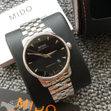 Buy Shop Mido Baroncelli Ii Automatic Black Dial Silver Steel Strap Watch For Men - M8600.4.18.1 USA Online