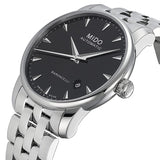Buy Shop Mido Baroncelli Ii Automatic Black Dial Silver Steel Strap Watch For Men - M8600.4.18.1 USA Online