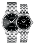 Buy Shop Mido Baroncelli Ii Automatic Black Dial Silver Steel Strap Watch For Men - M8600.4.18.1 USA Online