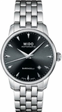 Buy Shop Mido Baroncelli Ii Automatic Black Dial Silver Steel Strap Watch For Men - M8600.4.18.1 USA Online
