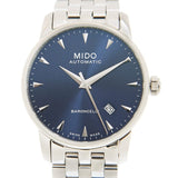 Buy Shop Mido Baroncelli II Automatic Blue Dial Silver Steel Strap Watch For Men - M8600.4.15.1 USA Online