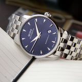 Buy Shop Mido Baroncelli II Automatic Blue Dial Silver Steel Strap Watch For Men - M8600.4.15.1 USA Online