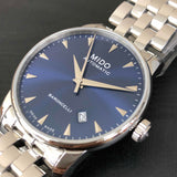 Buy Shop Mido Baroncelli II Automatic Blue Dial Silver Steel Strap Watch For Men - M8600.4.15.1 USA Online