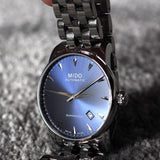 Buy Shop Mido Baroncelli II Automatic Blue Dial Silver Steel Strap Watch For Men - M8600.4.15.1 USA Online