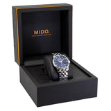 Buy Shop Mido Baroncelli II Automatic Blue Dial Silver Steel Strap Watch For Men - M8600.4.15.1 USA Online