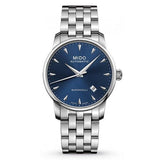 Buy Shop Mido Baroncelli II Automatic Blue Dial Silver Steel Strap Watch For Men - M8600.4.15.1 USA Online