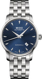 Buy Shop Mido Baroncelli II Automatic Blue Dial Silver Steel Strap Watch For Men - M8600.4.15.1 USA Online