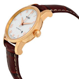 Mido Baroncelli III Automatic White Dial Brown Leather Strap Watch For Women - M7600.3.26.8