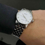 Buy Shop Mido Baroncelli II Automatic White Dial Silver Steel Strap Watch For Men - M8600.4.26.1 USA Online