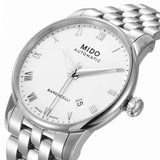 Buy Shop Mido Baroncelli II Automatic White Dial Silver Steel Strap Watch For Men - M8600.4.26.1 USA Online