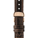 Buy Shop Mido Baroncelli III Automatic Diamonds Brown Dial Brown Leather Strap Watch For Women - M7600.3.64.8 USA Online