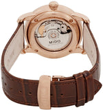 Buy Shop Mido Baroncelli III Automatic Diamonds Brown Dial Brown Leather Strap Watch For Women - M7600.3.64.8 USA Online