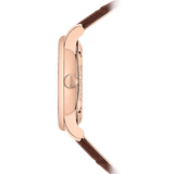 Buy Shop Mido Baroncelli III Automatic Diamonds Brown Dial Brown Leather Strap Watch For Women - M7600.3.64.8 USA Online